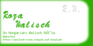 roza walisch business card